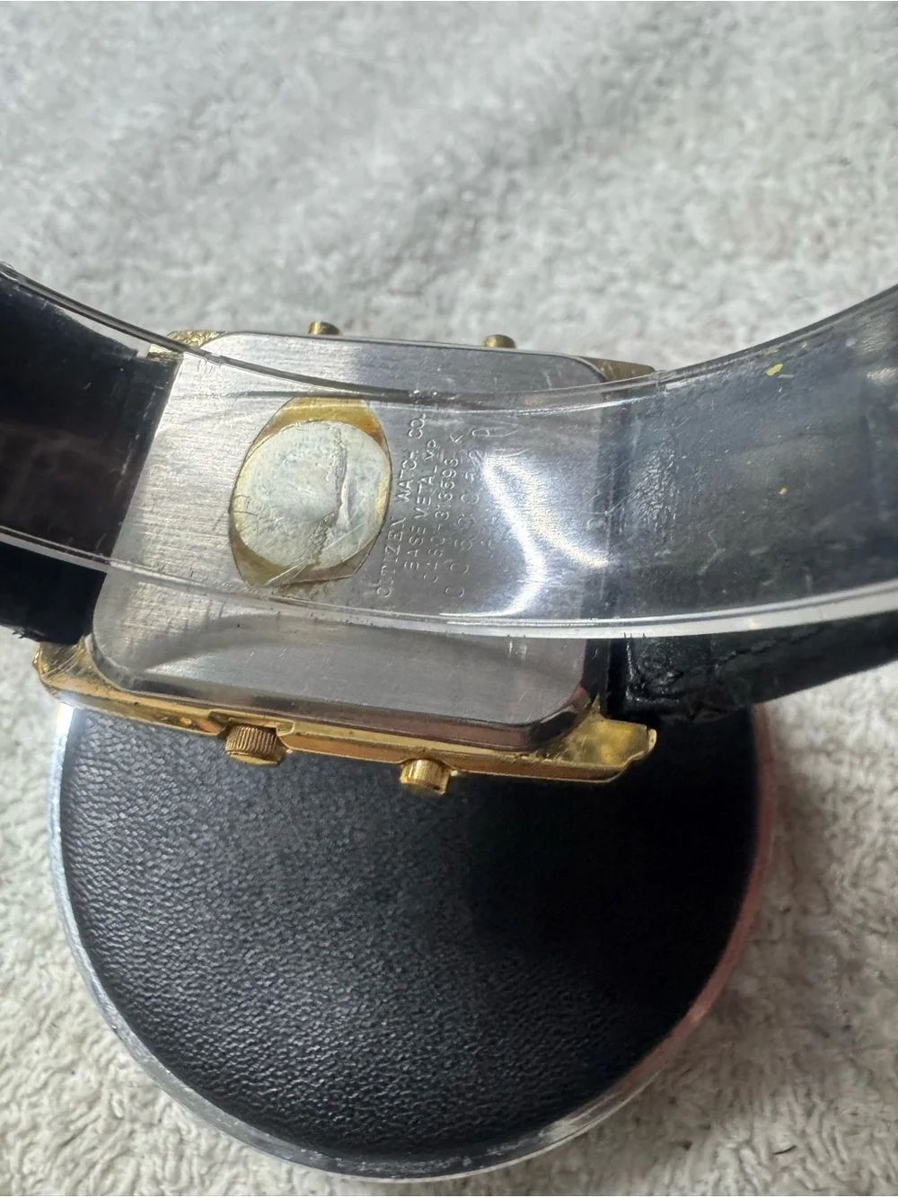 Citizen Gold-Tone Case Black Dial Alarm Chronograph Watch